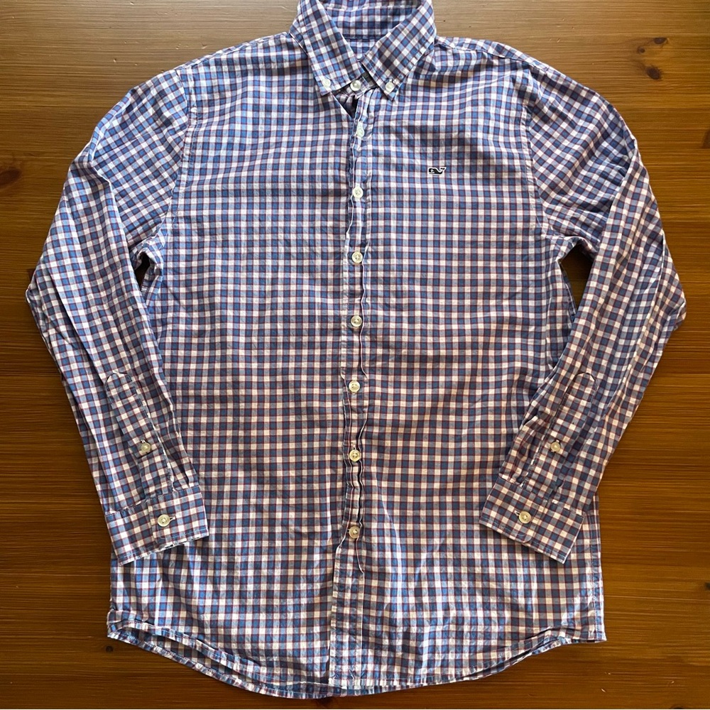 Vineyard Vines By Shep & Ian Whale Shirt Long Sleeve Button Down - Large - 16